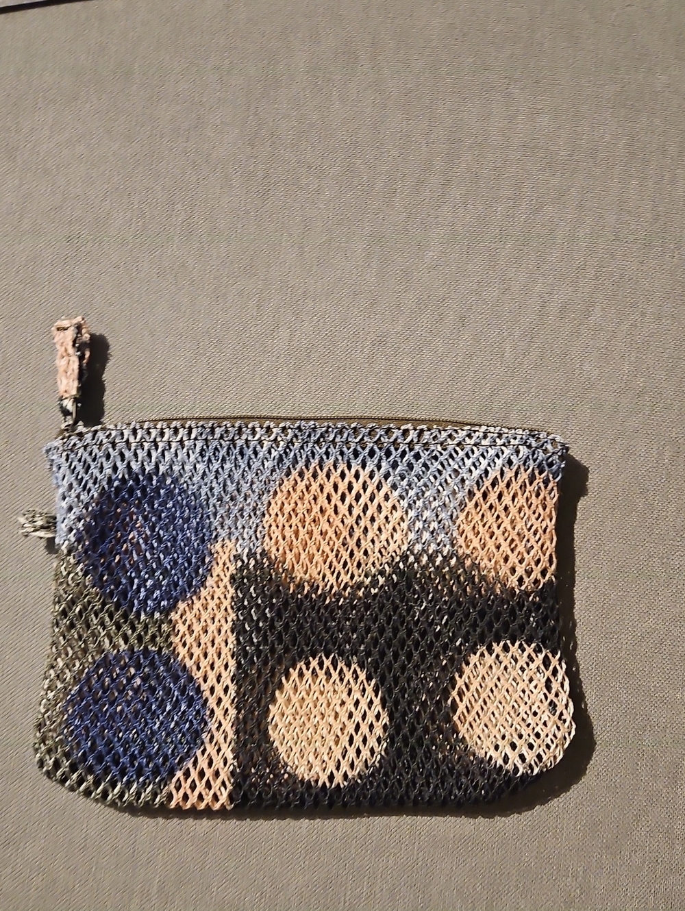 ÉPICE Paris Polka Dot Mesh Zip Pouch Travel Organizer Multicolor
